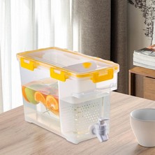 Ultrasike Yazlık 3.5l Su Sürahi Kabı Musluk Drinkware Su Isıtıcısı Şişeleri Sarı