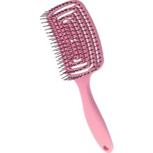 Conveyy Detangle Hairbrush Styling Araçları Havalandırmalı Saç Fırçası Tarak Kuaförlük Pembe