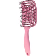 Conveyy Detangle Hairbrush Styling Araçları Havalandırmalı Saç Fırçası Tarak Kuaförlük Pembe