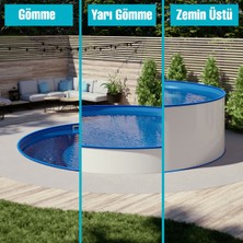 Sermed Havuz Yüzme Havuzu Bora Silver Set Yarı Gömme Tip 2.5 Metre H:120 cm