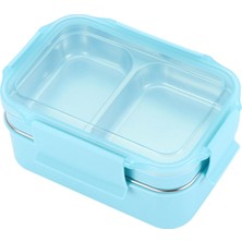 Bilu Store 1000 ml. Lunchbox Paslanmaz Çelik Çift Katmanlı Bölmeli Öğle Yemeği Kutusu (Yurt Dışından)