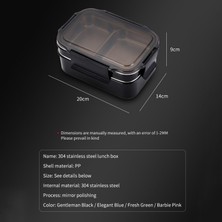 Bilu Store 1000 ml. Lunchbox Paslanmaz Çelik Çift Katmanlı Bölmeli Öğle Yemeği Kutusu (Yurt Dışından)