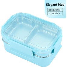 Bilu Store 1000 ml. Lunchbox Paslanmaz Çelik Çift Katmanlı Bölmeli Öğle Yemeği Kutusu (Yurt Dışından)