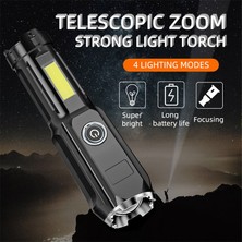 Keluofu Telescopic USB Rechargeable LED Flashlight (Yurt Dışından)