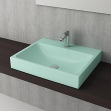 Bocchi Scala Tezgah Üstü Lavabo 60 cm Mat Mint Yeşil 1077-033-0126