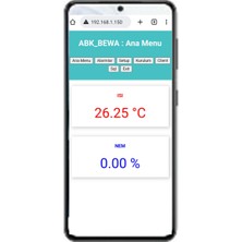 ABK Bewa 5200 Wi-Fi Erişimli Çok Fonksiyonlu Dijital Sıcaklık-Nem Göstergesi