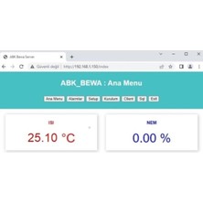 ABK Bewa 5200 Wi-Fi Erişimli Çok Fonksiyonlu Dijital Sıcaklık-Nem Göstergesi