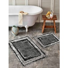 Alaaddin Carpet 2'li Yıkanabilir Antibakteriyel Kaymaz Tabanlı Banyo Takımı 50X60CM - 60X100CM