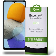 Kzy Samsung Galaxy M23 Temperli Ekran Koruyucu Kırılmaz Cam Ekonomik 5'li Paket