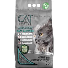 CAT EXPERT Kedi Kumu Active Control Plus Aktif Karbonlu Topaklanan Ve Koku Hapseden Tozsuz 8 Lt X 2 Adet