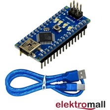 Elektromall Arduino Nano Klon USB Chip CH340+ USB Kablo Hediye