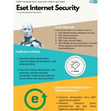 Eset Internet Security 2023 5 Cihaz 1 Yıl - Dijital Lisans