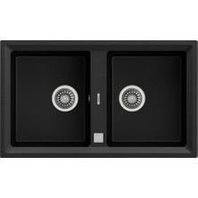 Teka STONE 90 B-TG CARBON Ankastre Kumanda Sifonlu Granit Eviye Karbon 90 cm 115260008