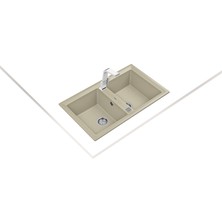 Teka STONE 90 B-TG TOPASBEIGE Ankastre Kumanda Sifonlu Granit Eviye Bej 90 cm 115260011