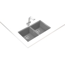 Teka SQUARE 760 TG STONE GREY Tezgahaltı Granit Eviye Gri 76 cm 115260025