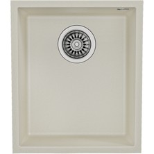 Teka SQUARE 34.40 TG BRIGHT CREAM Tezgahaltı Granit Eviye Krem 34 cm 115230033