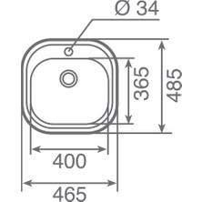 Teka STYLO 1B Ankastre Eviye Mikroketen Dokulu 45 cm 10107041