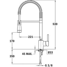 Teka ARK 939 Kuğu Esnek 360° Dönebilen Mutfak Bataryası Krom 239391200