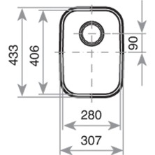 Teka BE 28.40 TEZGAHALTI EVYE Tezgahaltı Eviye Paslanmaz Çelik 28 cm 10125003