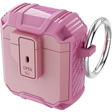 MobaxAksesuar Apple Airpods 1. / 2. Nesil ile uyumlu Kılıf Kilitli Açma Kapama Koruyucu Kapak