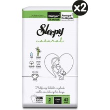 Sleepy Natural 2 Bebek Bezi 2 Numara Mini 84'lü