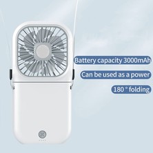 FIY Taşınabilir Fan 3000MAH Katlanır Mini Fan Şarj Edilebilir Açık Ofis Ev Için Dönen Ücretsiz Ayarlama (Yurt Dışından)