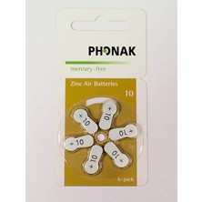 Phonak No:10 Işitme Cihazı Pili 10 Paket 60 Adet