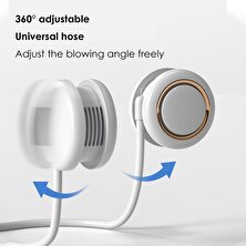 ZSSLD Taşınabilir Fan Boyun Elektrikli Fan Mini Fan Soğutma USB Plastik Şarj Edilebilir 3 Seviye Ev Ofis Için Açık Yaz Sessiz Hava Soğutucu | Fanlar (Beyaz)