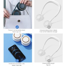 ZSSLD Taşınabilir Fan Boyun Elektrikli Fan Mini Fan Soğutma USB Plastik Şarj Edilebilir 3 Seviye Ev Ofis Için Açık Yaz Sessiz Hava Soğutucu | Fanlar (Beyaz)