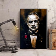 Webcenter The Godfather Sanatsal Soyut Vintage Poster Renkli Poster