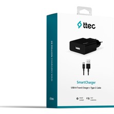 Ttec Smartcharger 2.1A Seyahat Şarj Aleti + Type-C Kablo