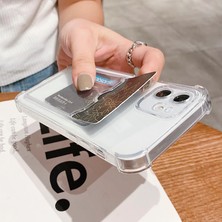 Bilişim Akademi Iphone 11 Şeffaf Kartlıklı Köşe Korumalı Silikon Kılıf Kapak
