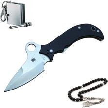 Spyderco Marka 18 cm Çakı Metal Kibrit ve Tesbih ile