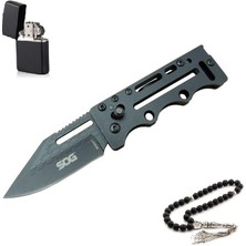 Sog Marka 15 cm Çakı Metal Çakmak ve Tesbih ile