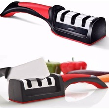 Qosrix Profesyonel Bıçak Bileme Aleti 3 Açılı Elmas El Bıçakları Bileme Aleti Aparatı Makinesi Ergonomik Saplı