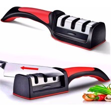 Qosrix Profesyonel Bıçak Bileme Aleti 3 Açılı Elmas El Bıçakları Bileme Aleti Aparatı Makinesi Ergonomik Saplı