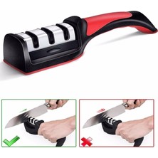 Qosrix Profesyonel Bıçak Bileme Aleti 3 Açılı Elmas El Bıçakları Bileme Aleti Aparatı Makinesi Ergonomik Saplı