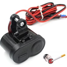 Autoline Motosiklet Çakmaklık / USB Şarj / Çakmak Soketi 12V Su Geçirmez