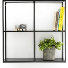 Merzana Modern Duvar Rafı, 60*60 cm Metal Raf