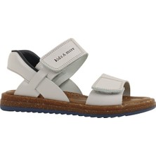 Kids A More Pablo Erkek Çocuk Deri Sandalet Buz Gri