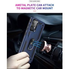 MTK Moveteck Samsung Galaxy A33 5g Uyumlu Kılıf Kamera Çıkıntılı Armour Zırh Tank Silikon Yüzüklü Standlı