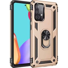 MTK Moveteck Samsung Galaxy A53 5g Uyumlu Kılıf Kamera Çıkıntılı Armour Military Zırh Tank Silikon Yüzüklü Standlı