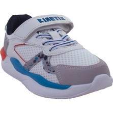 Kinetix Pender Beyaz Lacivert Ortopedik Günlük Erkek Çocuk Spor Ayakkabı