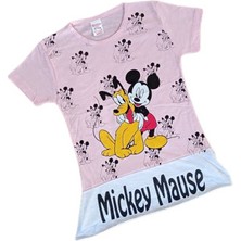 Değişim Kız Çocuk Bisiklet Yaka Kısa Kollu Şık Görünümlü T_shirt