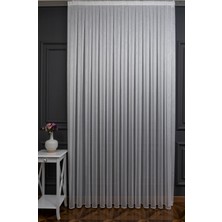 Evdepo Home Kullanıma Hazır Ekstraforlu Pilesiz Tül Perde Tek Kanat - Ekru 110 x 270 cm