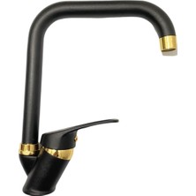 Moonight Kare Borulu Mutfak Eviye Bataryası Musluğu Çeşmesi Çift Su Girişli