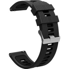 AktarMobile Huawei Watch Gt 2 42 mm Uyumlu Silikon Kordon Çizgili Spor Tasarım Renkli Delikli Spor Kayış