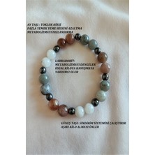 Atl Tokluk Hissi ,,(Güneş Taşı, Ay Taşı,labradorit, Hematit) Doğaltaş Bileklik