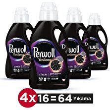 Perwoll Hassas Bakım Sıvı Çamaşır Deterjanı 4 x 1L (64 Yıkama) Siyah Yenileme