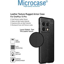 Microcase Oneplus 10 Pro Leather Tpu Silikon Kılıf - Siyah